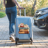 Antike Florale Bücher Stapel Brautparty 35cm Dekor Aufkleber (Koffer Insitu)