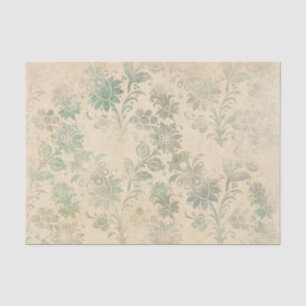 Antike florale Damaske Seidenpapier