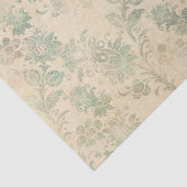 Antike florale Damaske Seidenpapier (Ausschnitt)