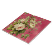Antike Florale Rose Blumenmuster  Fliese (Seite)