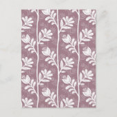 Antike Florale Rose Mauve Botanische Silhouette Postkarte (Vorderseite)