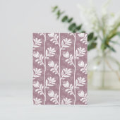 Antike Florale Rose Mauve Botanische Silhouette Postkarte (Stehend Vorderseite)