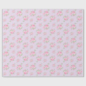 Antike florale Rosen klassische Punkte Lavendel Geschenkpapier (Flach)