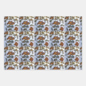 Antike florale Tile Geschenkpapier Set (Vorderseite)