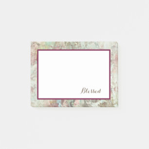 Antike, florale Victoria Old World /Textdesign Post-it Klebezettel