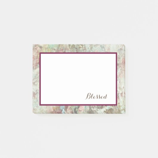 Antike, florale Victoria Old World /Textdesign Post-it Klebezettel (Vorderseite)