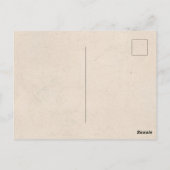 Antike florale Vielen Dank, ich Retro botanisch Postkarte (Rückseite)