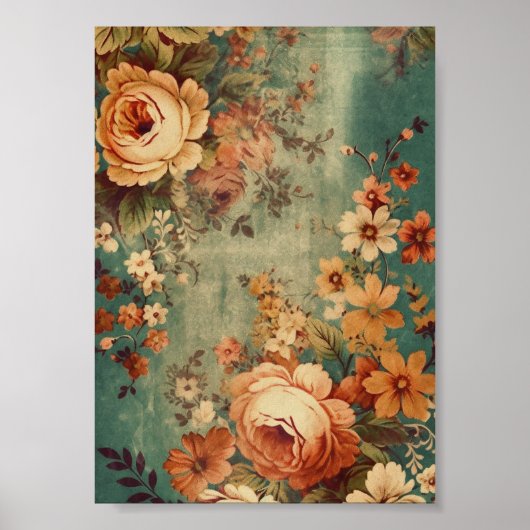 Antike Florals Poster (Vorne)