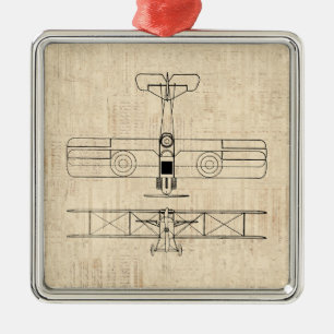 Antike Flugzeugdiagramme Vintage-Flugzeugkunst Ornament Aus Metall