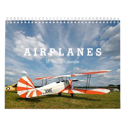 Antike Flugzeuge Doppeldecker 12-Monate   Kalender (Titelbild)