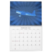 Antike Flugzeuge Doppeldecker 12-Monate   Kalender (Feb 2027)