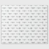 Antike Flugzeuge Luftfahrt Kunst-CUSTOM-FARBE Geschenkpapier (Flach)