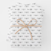 Antike Flugzeuge Luftfahrt Kunst-CUSTOM-FARBE Geschenkpapier Set (Beispiel)