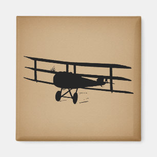 Antike Flugzeugsilhouette Vintage Flugzeug Magnet