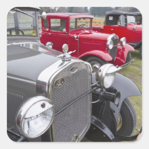 Antike Fordautomobile Quadratischer Aufkleber