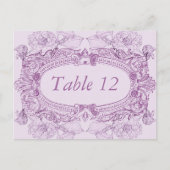 Antike Frame Lilac-Tischnummer Postkarte (Vorderseite)
