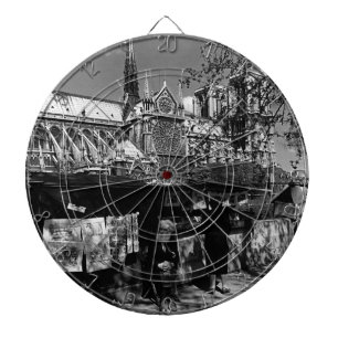 Antike Frankreich Paris Dame Kathedrale Buchhändle Dartscheibe
