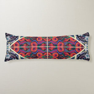 Antike französische Art Deco geometrische Blumenmu Seitenschläferkissen