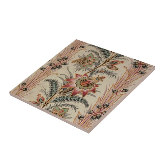 Antike französische Blume Feather Pattern Fliese (Seite)