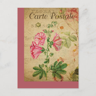 Antike französische botanische Blumenpostkarte Postkarte