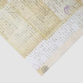 Antike französische Dokumenten-Collage Seidenpapier (Ausschnitt)