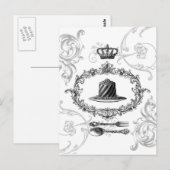 antike französische Kuchen-Postkarte Postkarte (Vorne/Hinten)