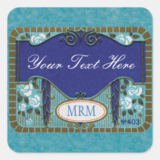 Antike französische Lavendel-Seifenlehne Quadratischer Aufkleber (Vorderseite)