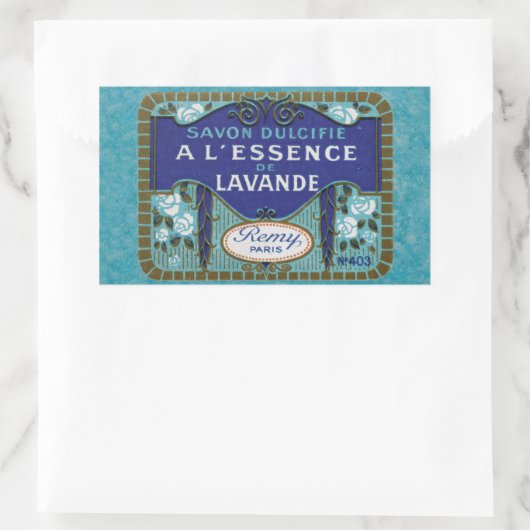 Antike französische Lavendelseife Rechteckiger Aufkleber (Tasche)