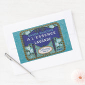 Antike französische Lavendelseife Rechteckiger Aufkleber (Umschlag)