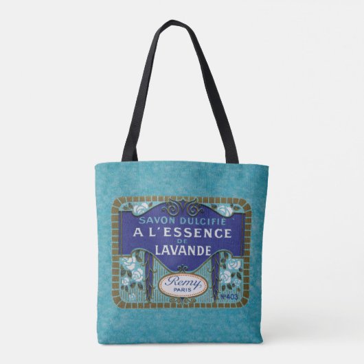 Antike französische Lavendelseife Tasche (Rückseite)