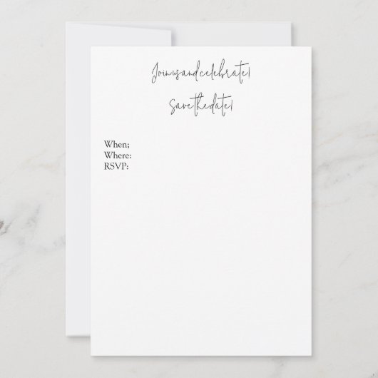 Antike französische Mode-Teller und August-Kalende Save The Date (Rückseite)