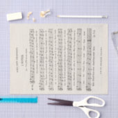 Antike französische Notenmusik "The Winter"-Decoup Seidenpapier (Handwerk)