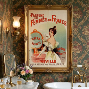 Antike französische Parfümwerbung aus der viktoria Poster