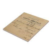 Antike französische Postkarte Fliese (Seite)