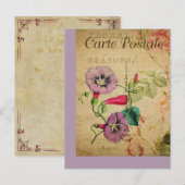 Antike französische Postkarte mit botanischem Moti (Vorne/Hinten)