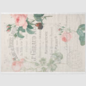 Antike Französische Redoute Rose Ephemera Decoupag Seidenpapier (Vorderseite)