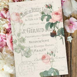 Antike Französische Redoute Rose Ephemera Decoupag Seidenpapier