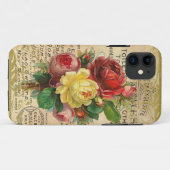 Antike französische Rose Case-Mate iPhone Hülle (Rückseite (Horizontal))
