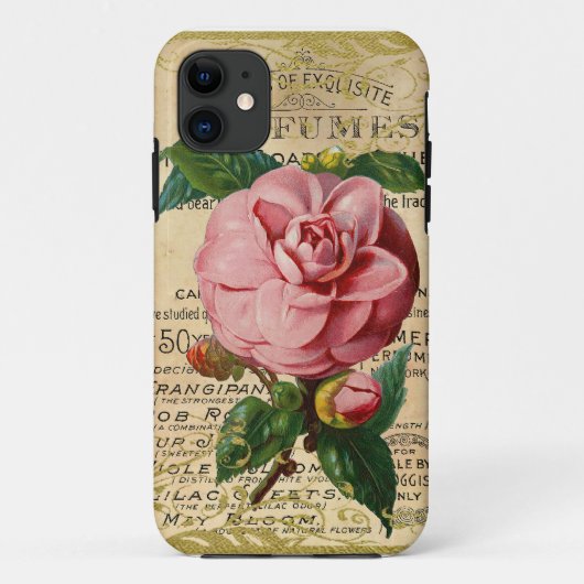 Antike französische Rose Case-Mate iPhone Hülle (Rückseite)