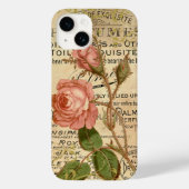 Antike französische Rose Case-Mate iPhone Hülle (Rückseite)