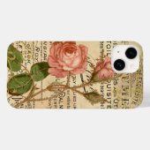 Antike französische Rose Case-Mate iPhone Hülle (Rückseite (Horizontal))