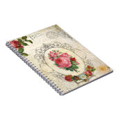 Antike Französische Rose Ephemera Notizblock (Rechte Seite)