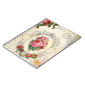 Antike Französische Rose Ephemera Notizblock (Linke Seite)