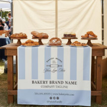 Antike französische Streifen Bäckerei-Logo Tischlä