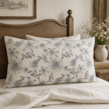 Antike französische Toile Botanical Vogel ländlich