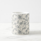 Antike französische Toile Botanical Vogel Rustikal Kaffeetasse (Mittel)