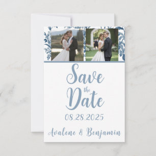 Antike französische Toile-Foto-Hochzeit Save The Date