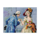 Antike französische Valentinstag-Postkarte der wah