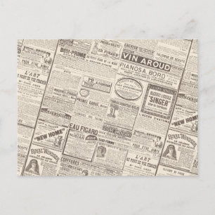 Antike französische Werbung - Produkte für Frauen Postkarte