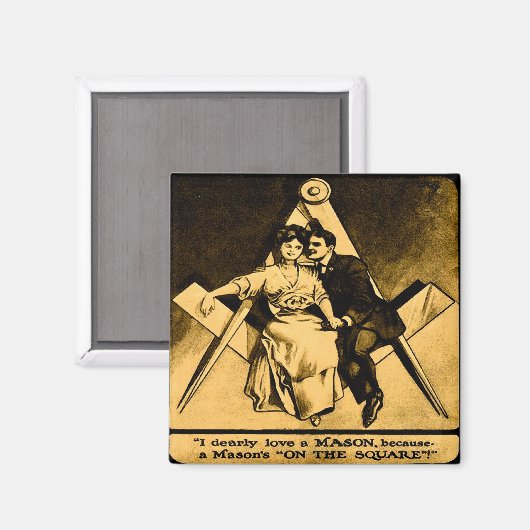 Antike Freimaurerei Liebe Valentine Magnet (Vorderseite/Rückseite)